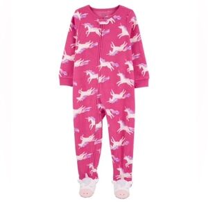 NWT Carter's Baby & Toddler Fleece Footie Pajamas Various Sizes-Pink Unicorn